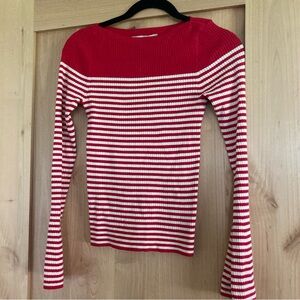 Loft Boat Neck Stripe Top